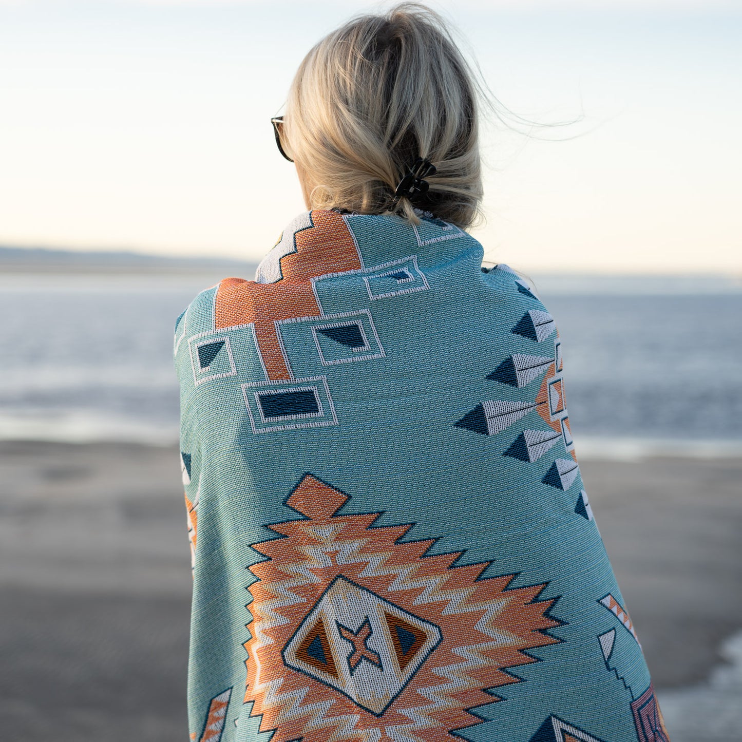 Cool Earth boho picnic blanket Large throw rug.